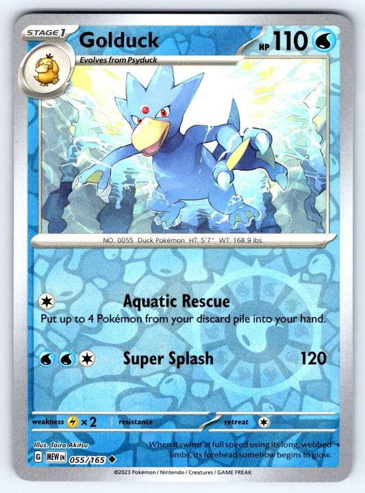 Golduck [Reverse Holo] #55 Pokemon Scarlet & Violet 151