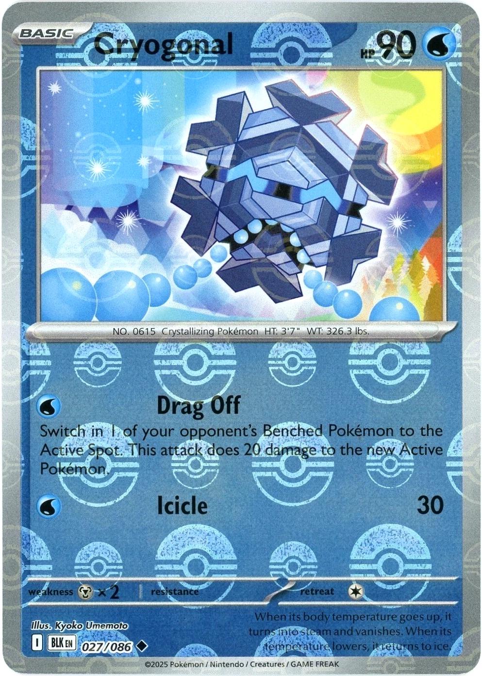 Cryogonal [Poke Ball] #27 Pokemon Black Bolt