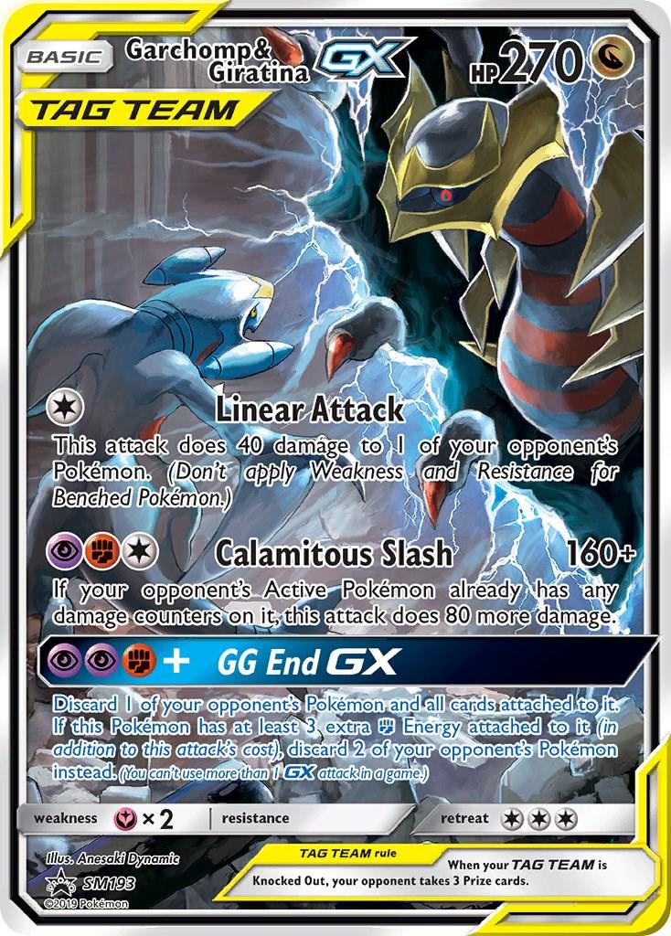 Garchomp & Giratina GX #SM193 Pokemon Promo DAMAGED