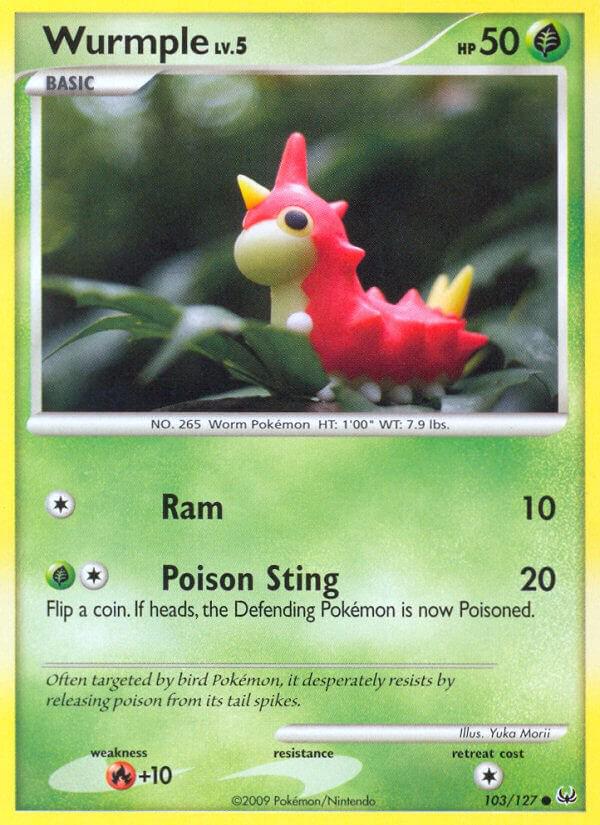 Wurmple #103 Pokemon Platinum DAMAGED