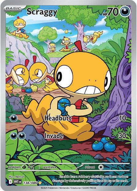 Scraggy #138 Pokemon White Flare