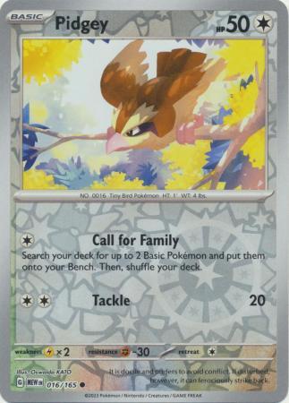 Pidgey [Reverse Holo] #16 Pokemon Scarlet & Violet 151