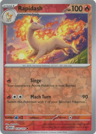 Rapidash [Reverse Holo] #78 Pokemon Scarlet & Violet 151