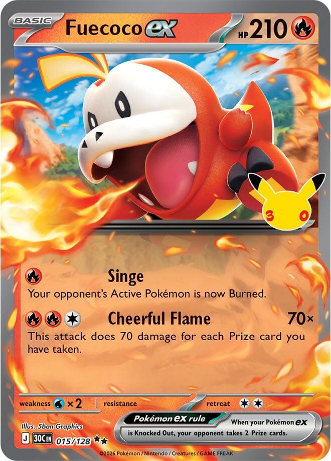 Fuecoco ex #15 Pokemon 30th Celebration