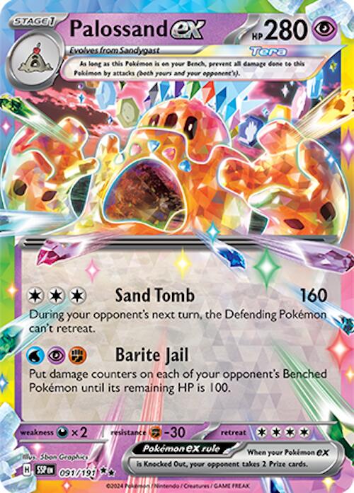 Palossand ex #91 Pokemon Surging Sparks