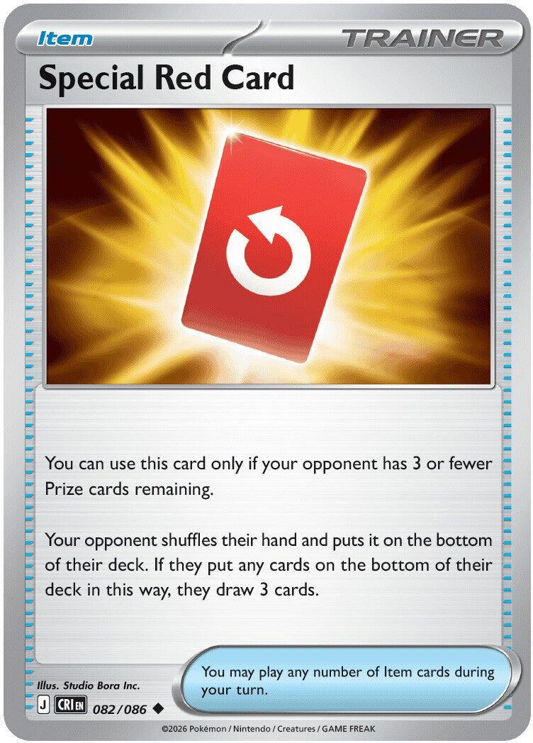 Special Red Card [Reverse Holo] #82 Pokemon Chaos Rising (Copy)