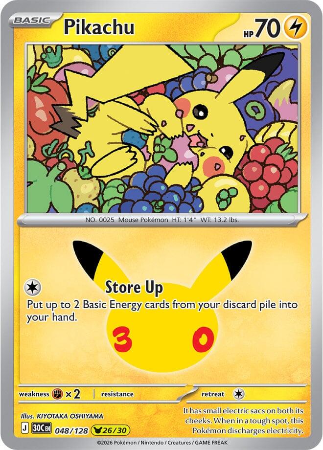 Pikachu #48 Pokemon 30th Celebration
