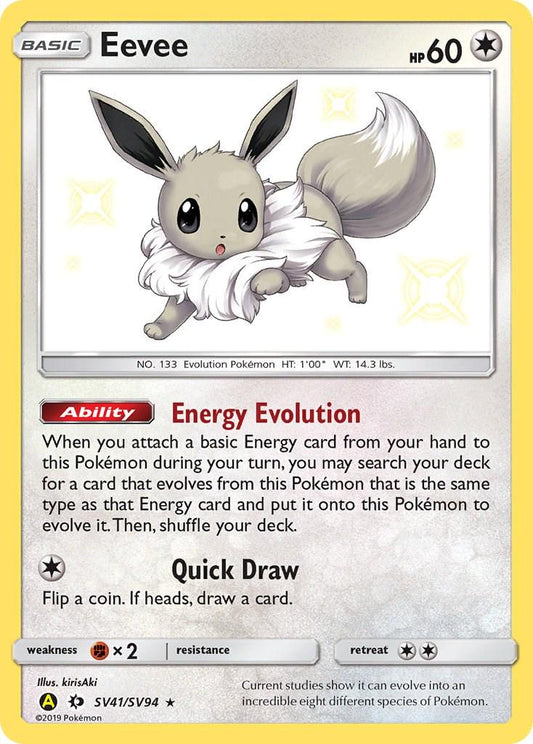 Eevee #SV41 Pokemon Hidden Fates