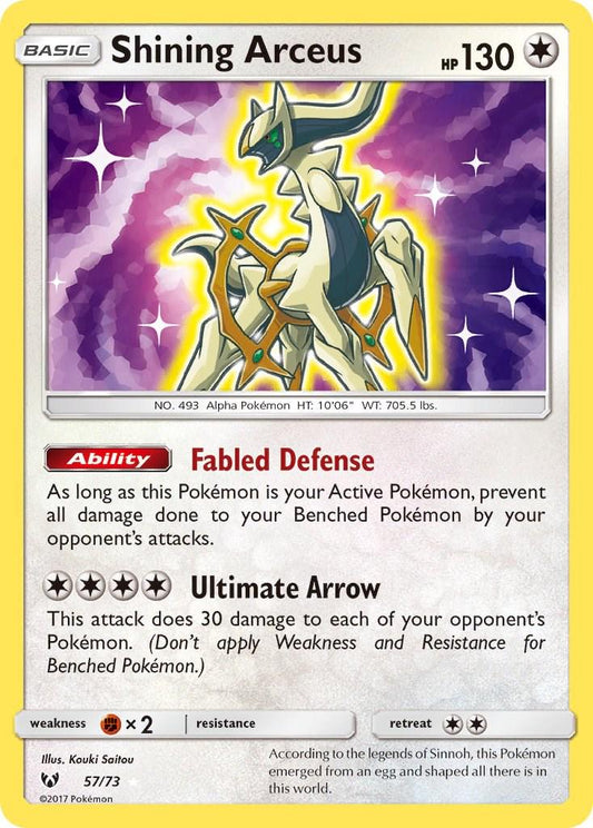 Shining Arceus #57 Pokemon Shining Legends
