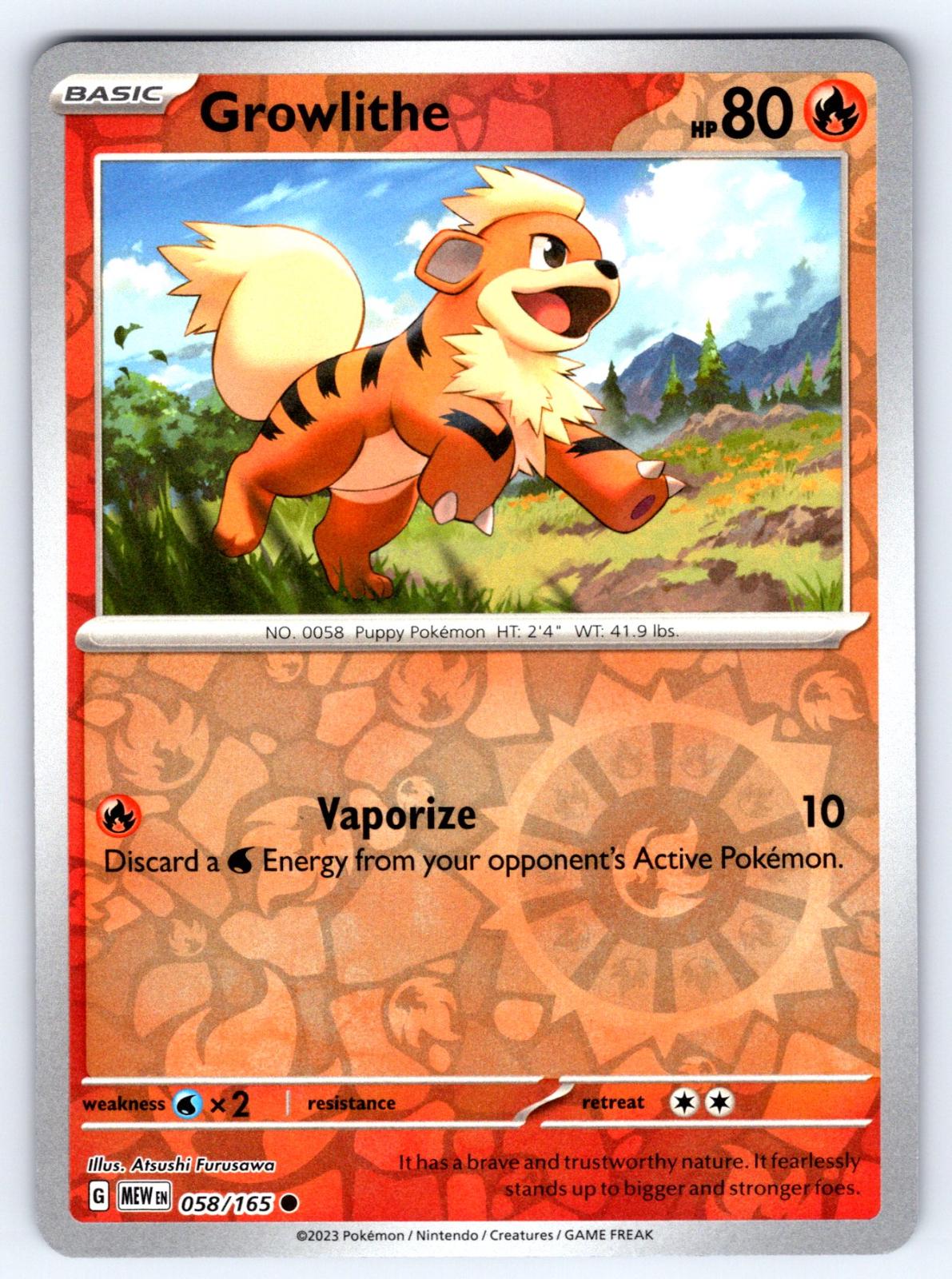 Growlithe [Reverse Holo] #58 Pokemon Scarlet & Violet 151