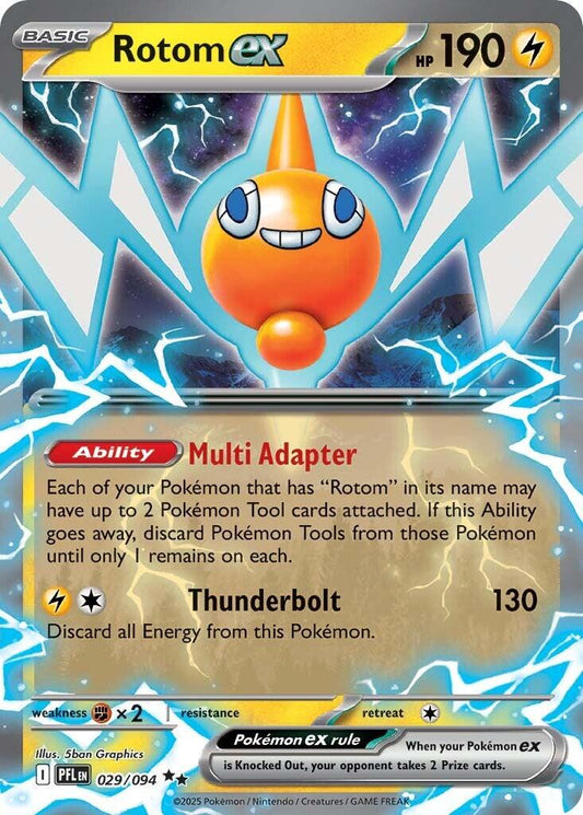 Rotom ex #29 Pokemon Phantasmal Flames
