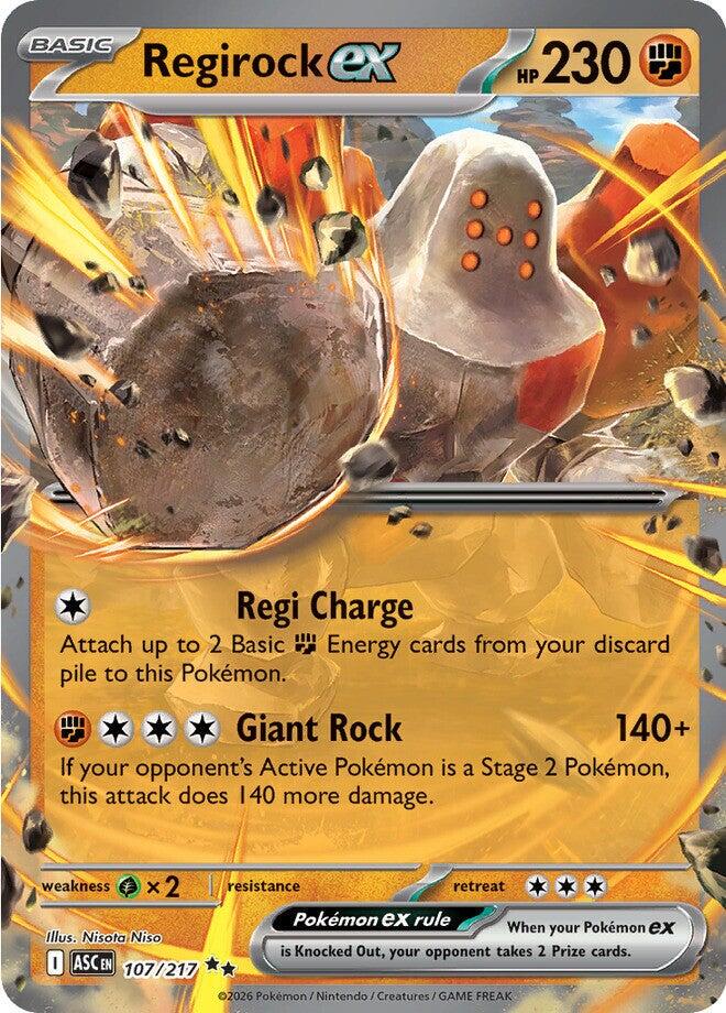 Regirock ex #107 Pokemon Ascended Heroes