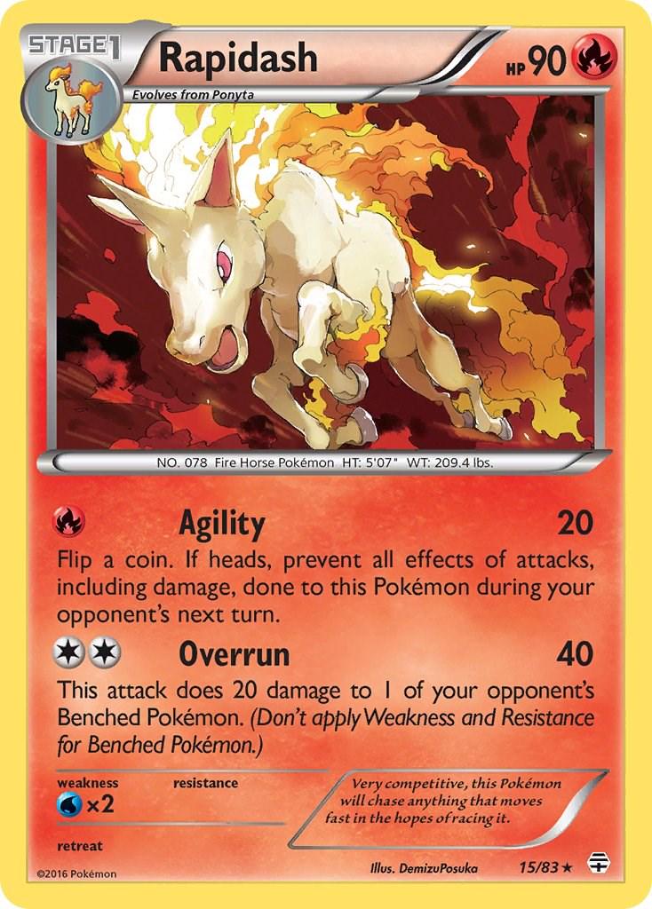 Rapidash #15 Pokemon Generations Lightly Played Condition
