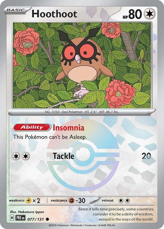 Hoothoot [Poke Ball] #77 Pokemon Prismatic Evolutions