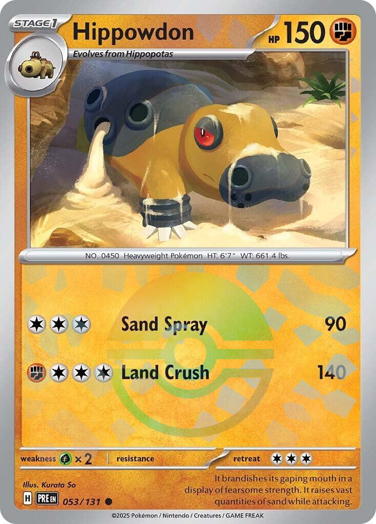 Hippowdon [Poke Ball] #53 Pokemon Prismatic Evolutions