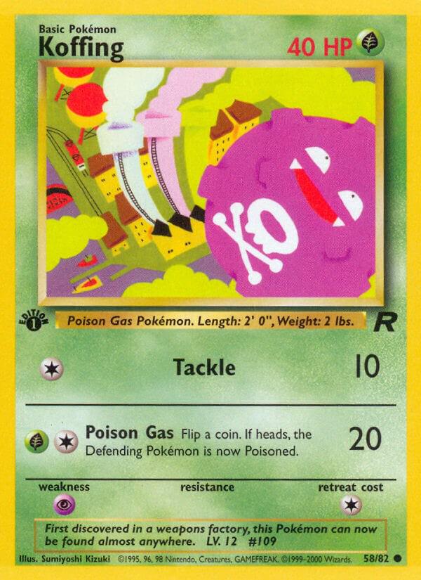 Koffing [1st Edition] #58 Pokemon Team Rocket LIGHTLY PLAYED