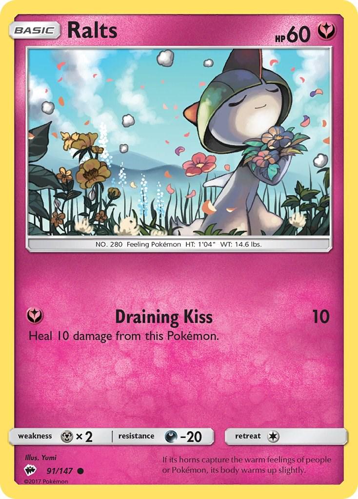 Ralts #91 Pokemon Burning Shadows (Lightly Played)