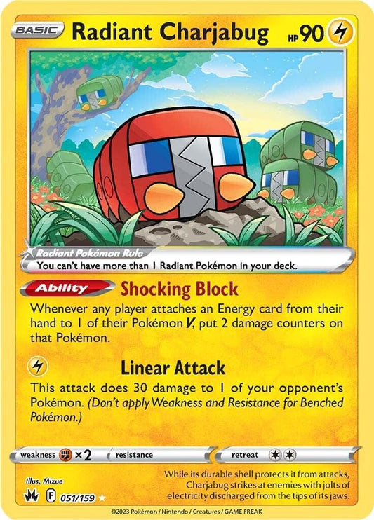 Radiant Charjabug #51 Pokemon Crown Zenith