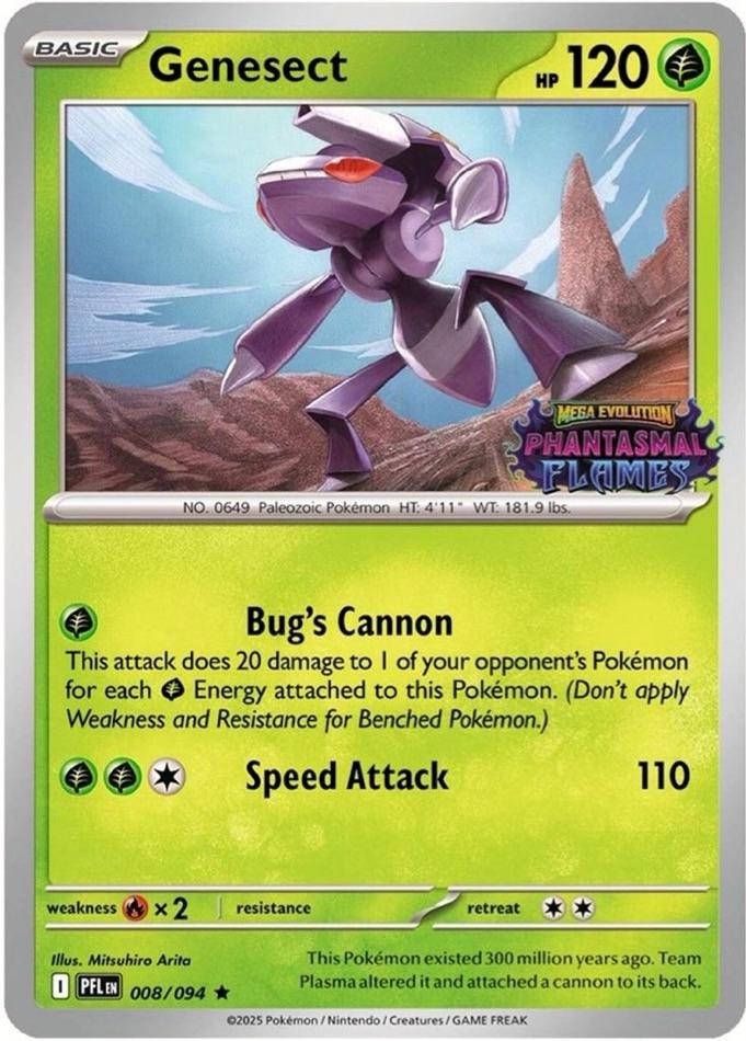 Genesect [Stamped] #8 Sealed Promo Pokemon Phantasmal Flames