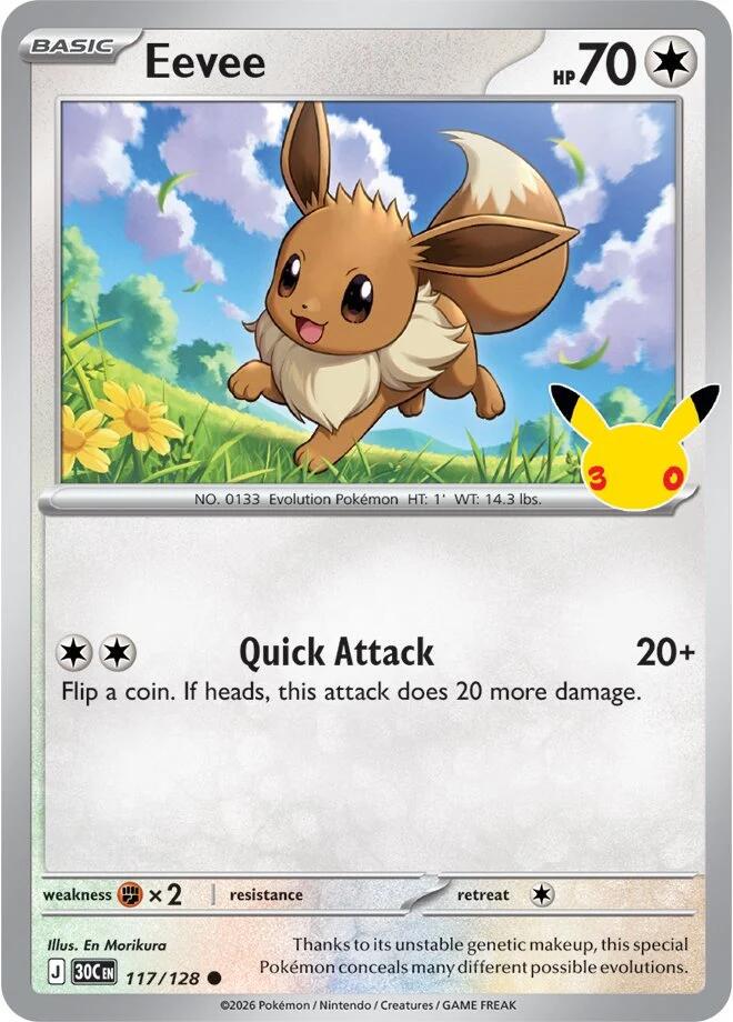 Eevee #117 Pokemon 30th Celebration