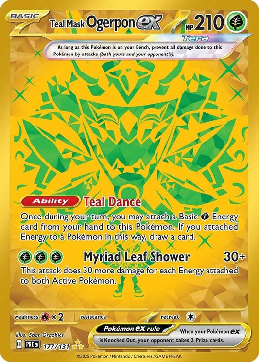 Teal Mask Ogerpon ex #177 Pokemon Prismatic Evolutions