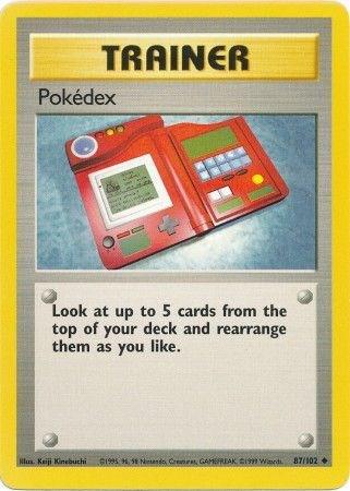 Pokedex #87 Pokemon Base Set Moderately Played