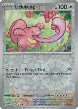 Lickitung [Reverse Holo] #108 Pokemon Scarlet & Violet 151