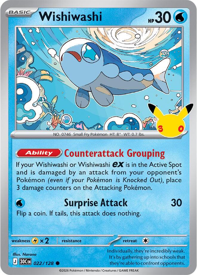 Wishiwashi #22 Pokemon 30th Celebration
