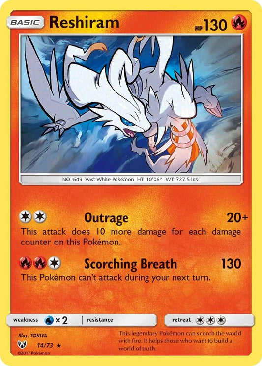 Reshiram #14 Pokemon Shining Legends (Lightly Played)