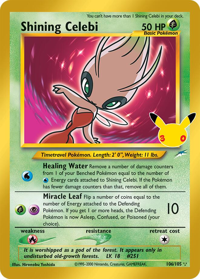 Shining Celebi #106 Pokemon 30th Celebration
