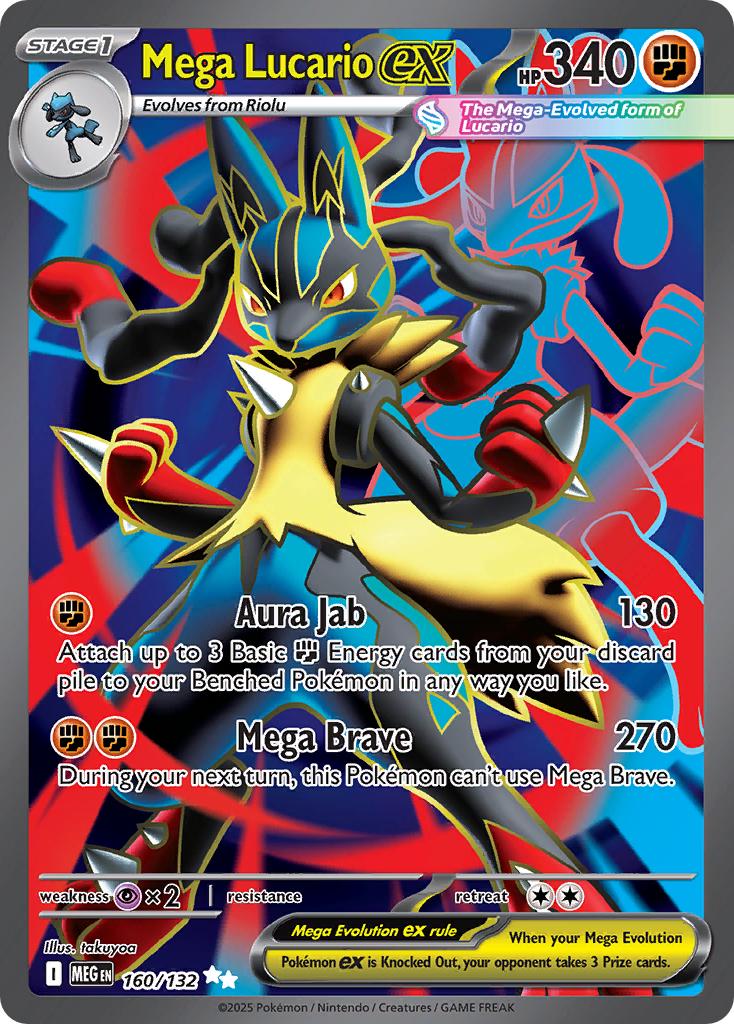 Mega Lucario Ex #160 Pokemon Mega Evolution