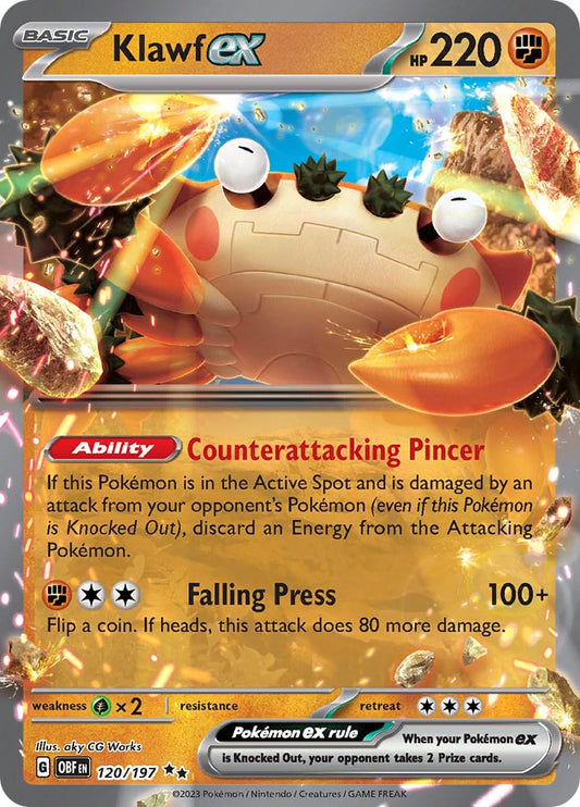 Klawf ex #120 Pokemon Obsidian Flames