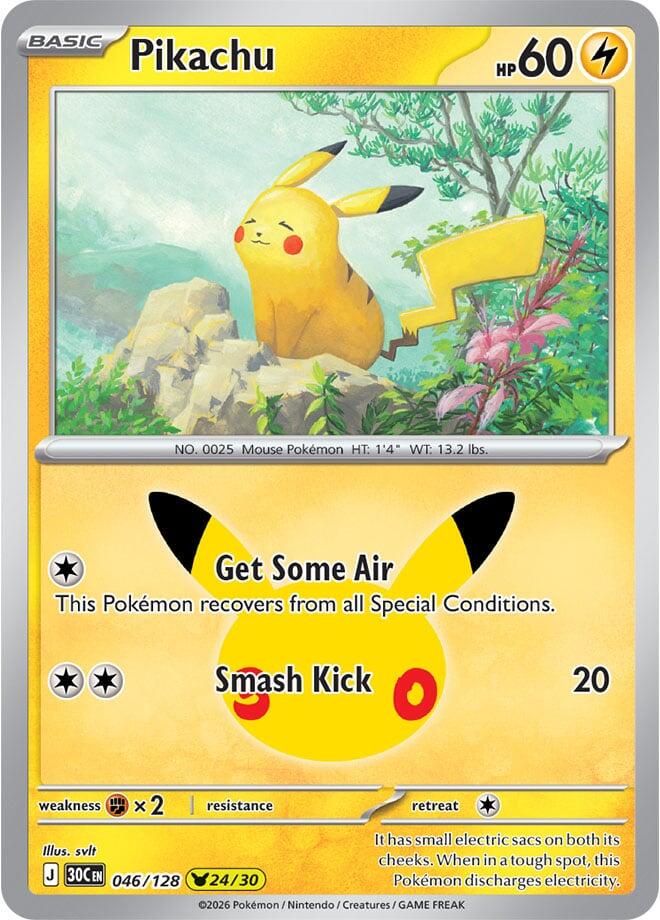 Pikachu #46 Pokemon 30th Celebration