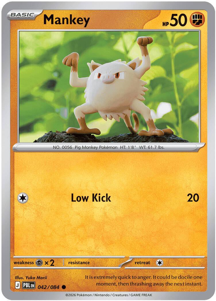 Mankey #42 Pokemon Pitch Black