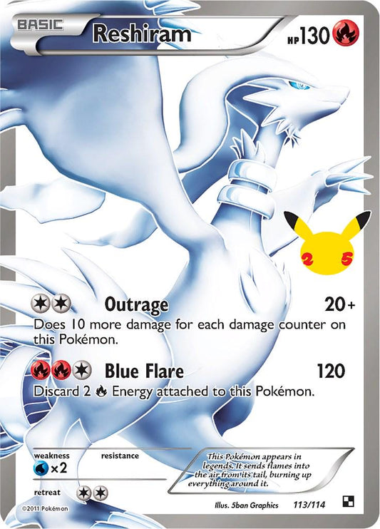 Reshiram #113 Pokemon Celebrations