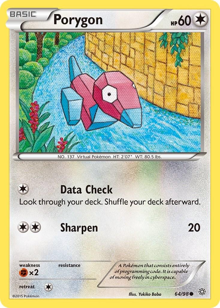 Porygon #64 Pokemon Ancient Origins LIGHTLY PLAYED