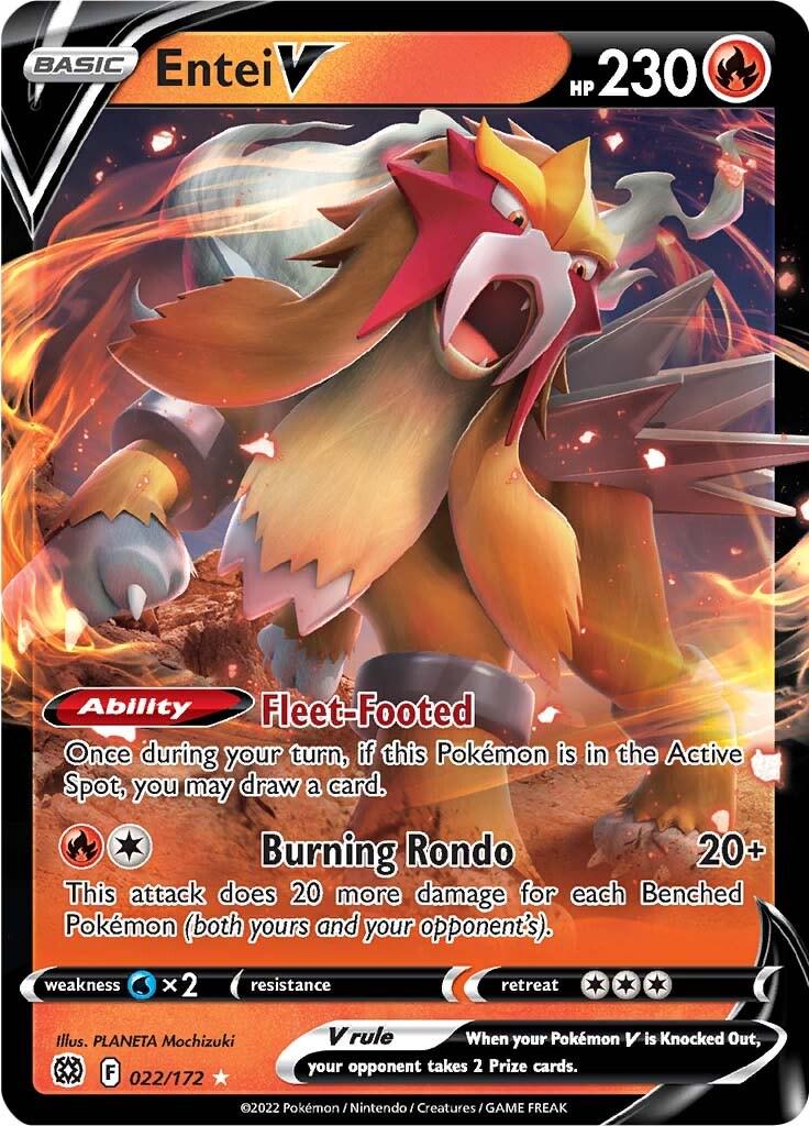 Entei V #22 Pokemon Brilliant Stars