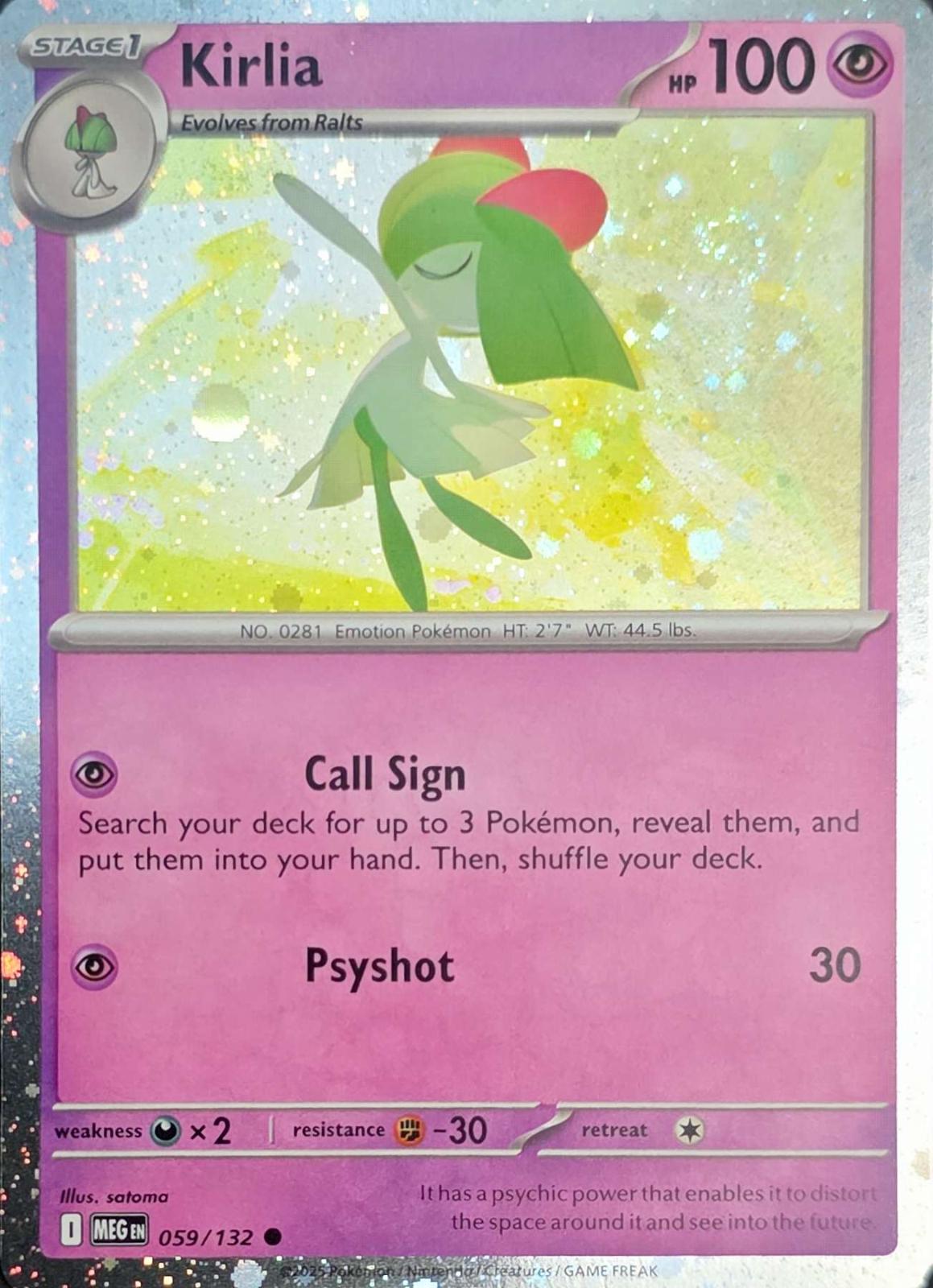 Kirlia [Cosmos Holo] #59 Pokemon Mega Evolution
