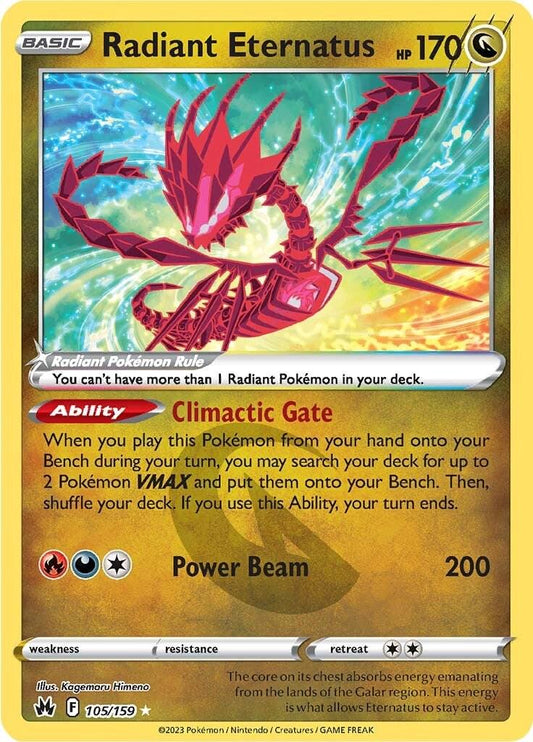 Radiant Eternatus #105 Pokemon Crown Zenith