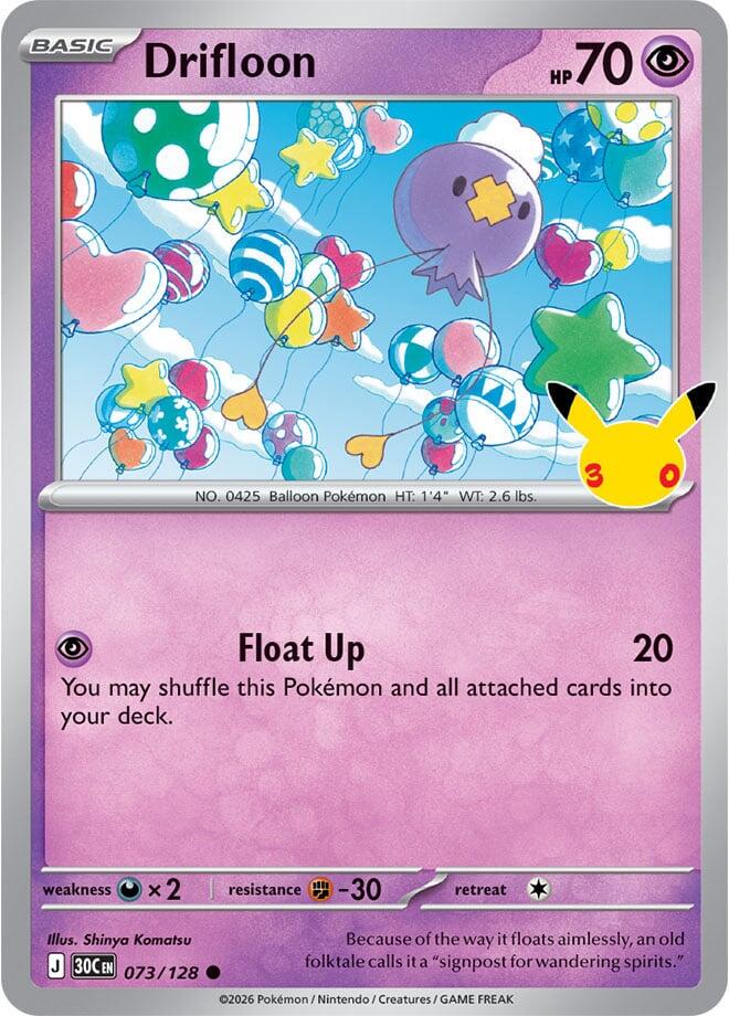 Drifloon #73 Pokemon 30th Celebration