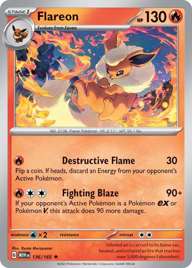 Flareon #136 Pokemon Scarlet & Violet 151