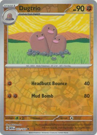 Dugtrio [Reverse Holo] #51 Pokemon Scarlet & Violet 151