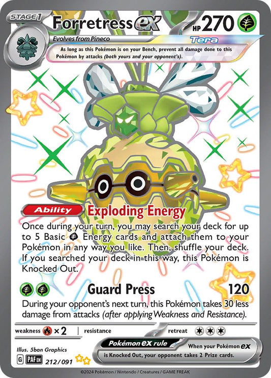 Forretress ex #212 Pokemon Paldean Fates