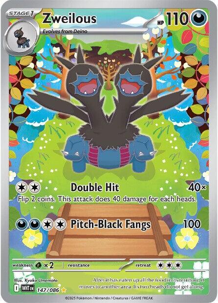Zweilous #147 Pokemon White Flare