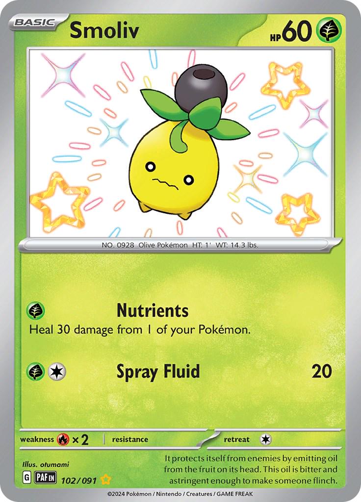 Smoliv #102 Pokemon Paldean Fates
