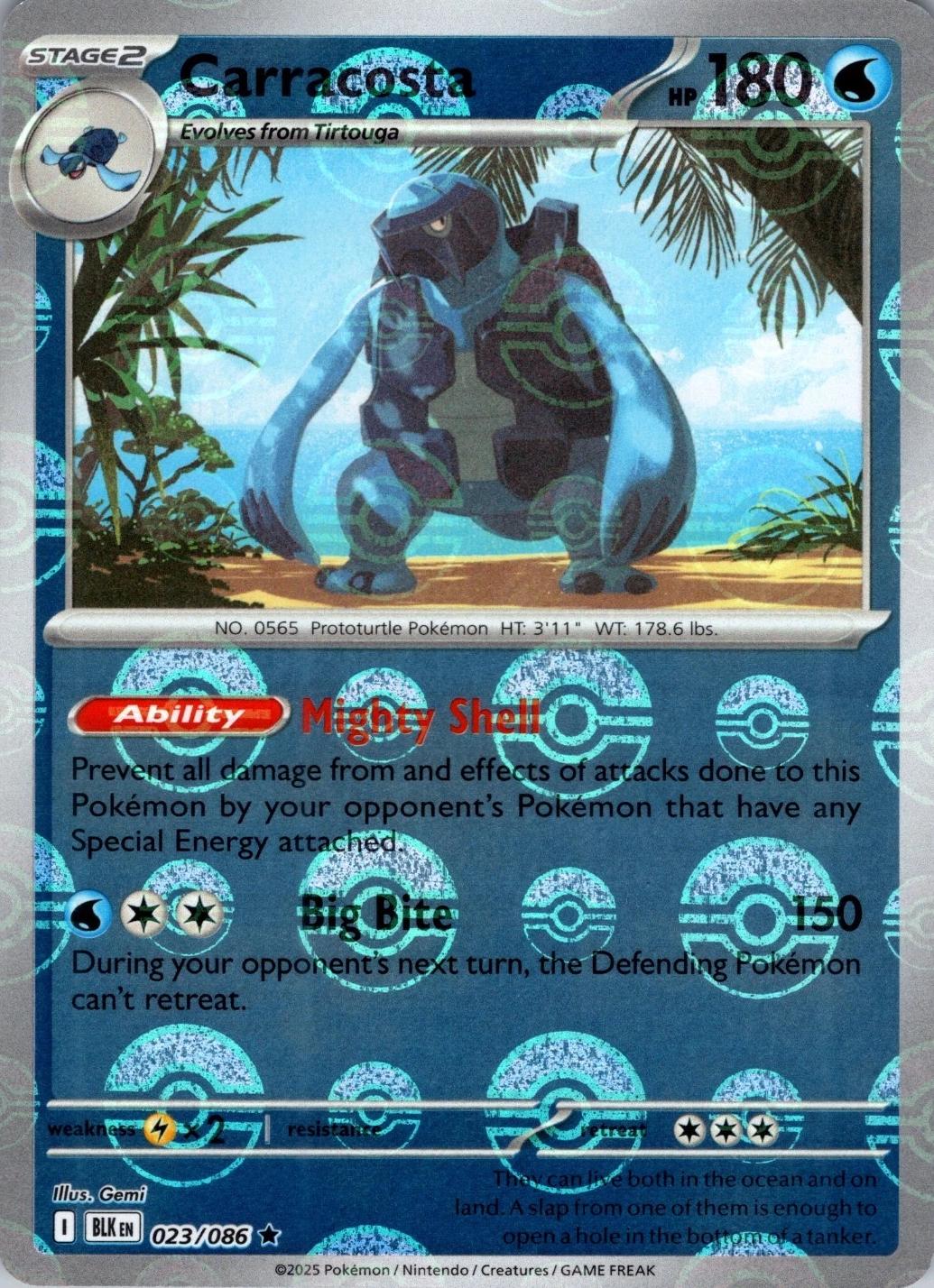 Carracosta [Poke Ball] #23 Pokemon Black Bolt