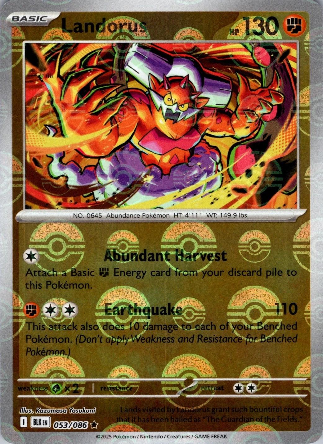 Landorus [Poke Ball] #53 Pokemon Black Bolt