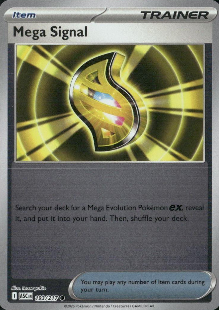 Mega Signal [Reverse Holo] #193 Pokemon Ascended Heroes