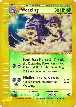 Weezing [Reverse Holo] #32 Pokemon Expedition MODERATELY PLAYED