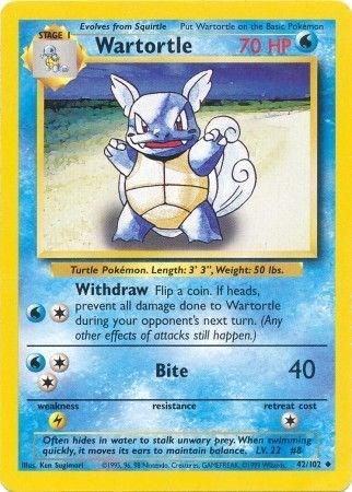 Wartortle #42 Pokemon Base Set
